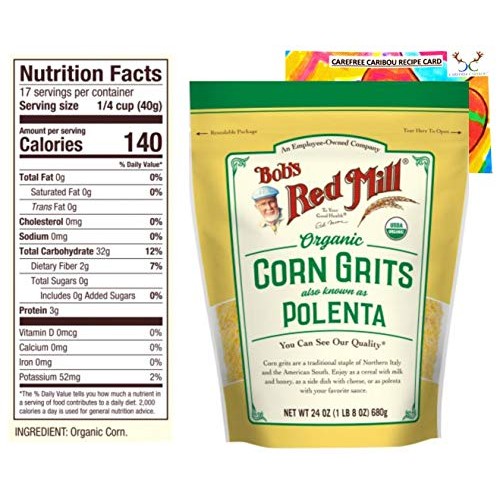 Bobs Red Mill Organic Corn Grits/ Polenta Bundle. Includes Two