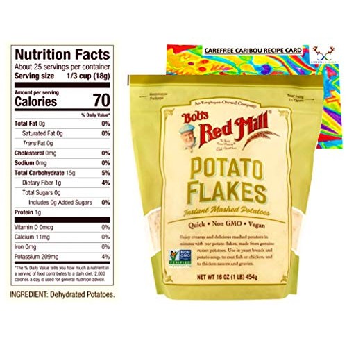 Bobs Red Mill Potato Flakes Bundle. Includes 2 16Oz Packages O