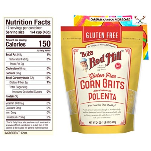 Gluten Free Corn Grits/ Polenta Bundle. Includes Two 2 24Oz Pa