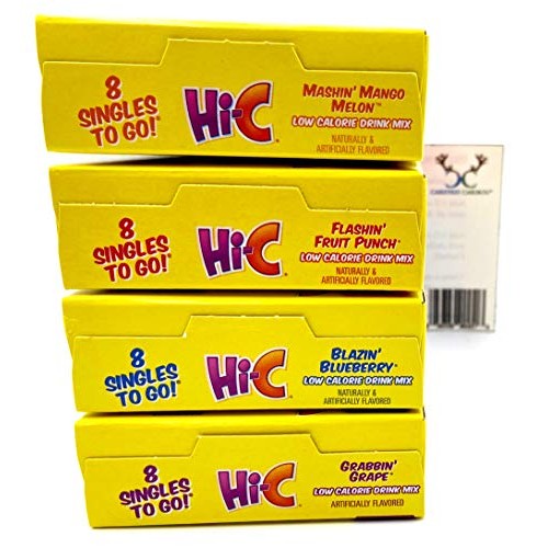 Hi-C Singles To Go Drink Mix Bundle With Carefree Caribou Gummy