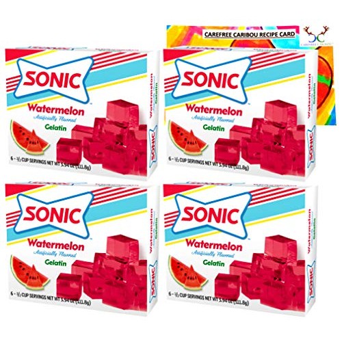 Jello Shot Bundle With Sonic Watermelon Gelatin. Includes Four B