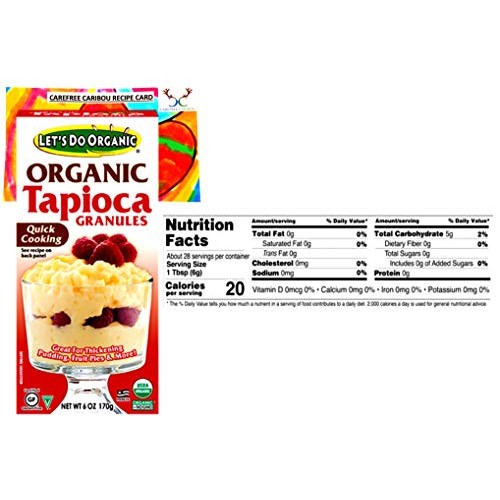 Lets Do Organic Tapioca Granules Bundle. Includes Two 2 6Oz P