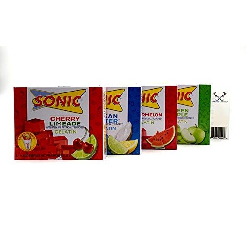 Sonic Gelatin Jello Shot Bundle. Cherry Limeade, Ocean Water, Wa Sonic Gelatin Jello Shot Bundle. Cherry Limeade, Ocean Water, Wa