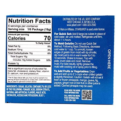 Starburst Jello Shot Bundle: Starburst Blue Raspberry Jello Gela