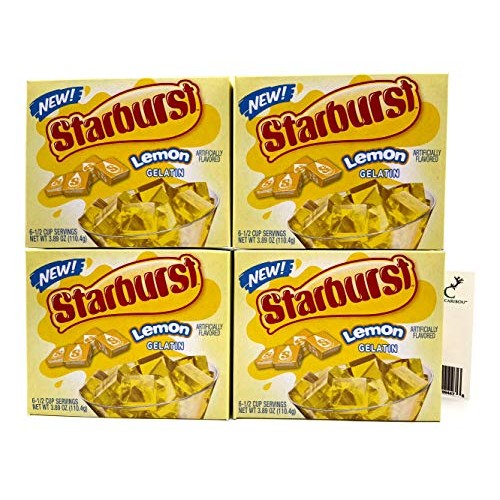 Starburst Jello Shot Bundle: Starburst Lemon Jello Gelatin Four
