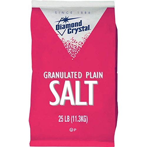 Diamond Crystal Plain Granulated Salt - 25 Lb. Bag