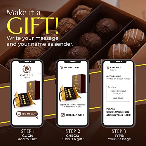 CARIANS BISTRO Truffle Gift Box, Chocolate Truffles in Differen...