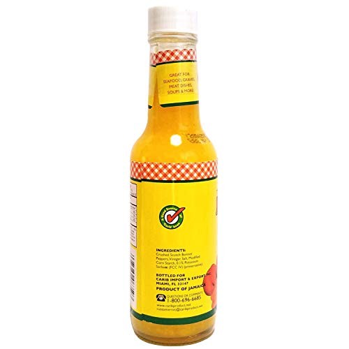 Carib Jamaican Yellow Crushed Scotch Bonnet Peppers 5 Ounce Sauc