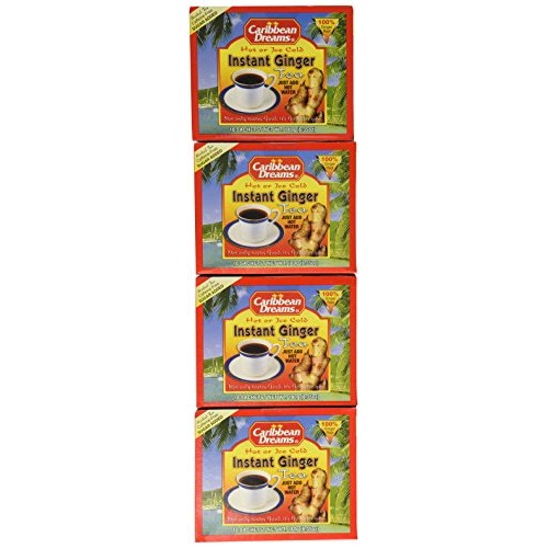 Caribbean Dreams Instant Ginger Tea, Pre-Sweetened, 10 Sachets