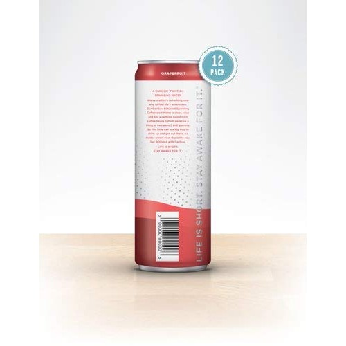 Caribou Bousted Sparkling Caffeinated Water Grapefruit