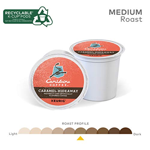 Caribou Coffee Caramel Hideaway, Single-Serve Keurig K-Cup Pods,