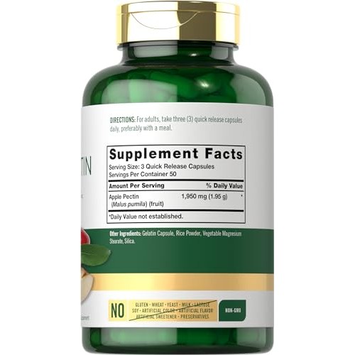 Carlyle Apple Pectin Capsules | 1950mg | 150 Pills | Non-GMO & G...