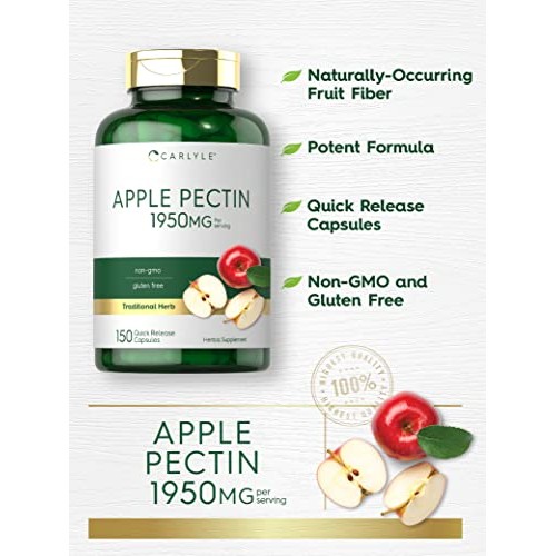Carlyle Apple Pectin Capsules | 1950mg | 150 Pills | Non-GMO & G...