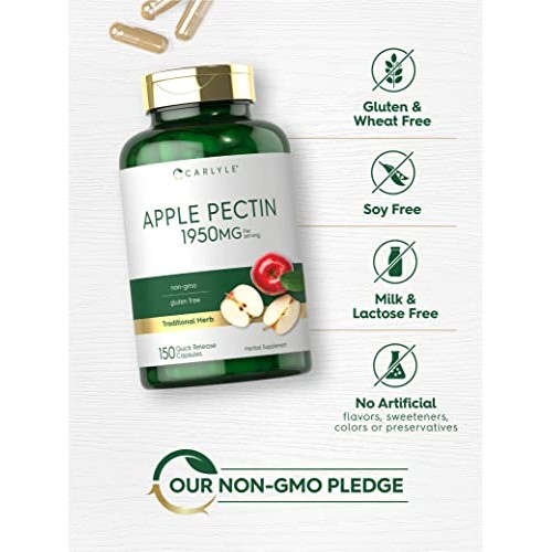 Carlyle Apple Pectin Capsules | 1950mg | 150 Pills | Non-GMO & G...