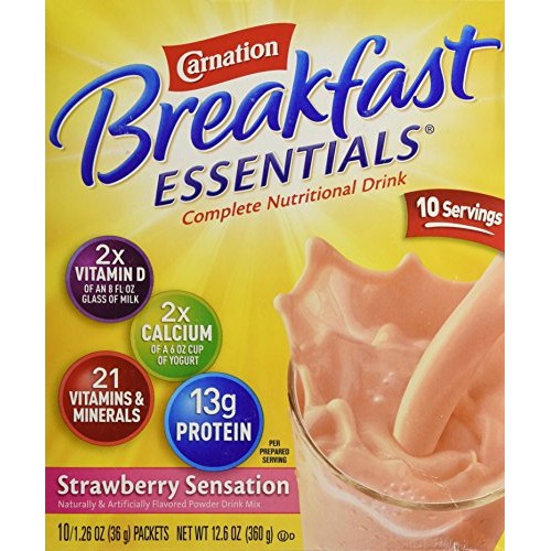 Carnation Breakfast Essentials Strawberry Sensations Complete Nu