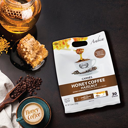 Carnes Premium Instant Coffee Mix With Honey Powder Hazelnut, 3