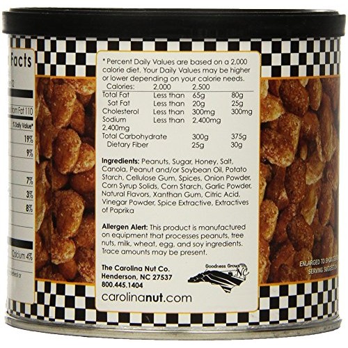 The Carolina Nut Company Peanuts, Honey Roasted Chipotle, 12 Ounce