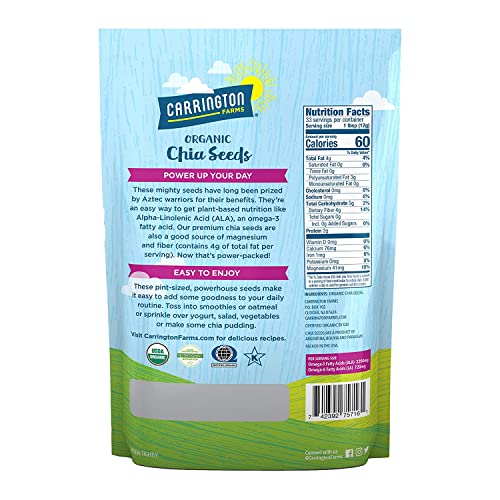 Carrington Farms Organic Chia Seeds, Gluten Free, Usda Organic,