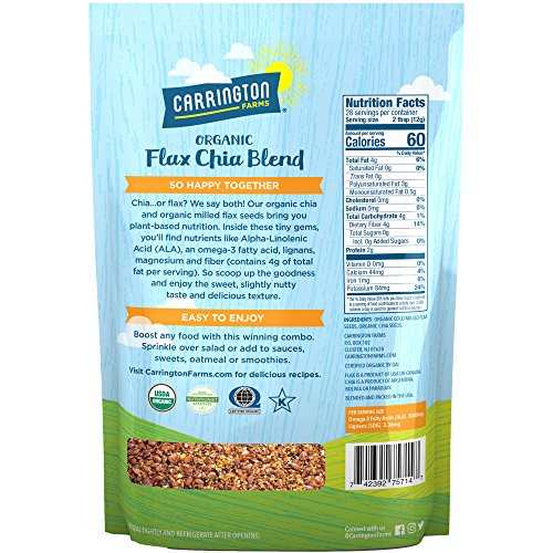 Carrington Farms Flax Chia Blend, Gluten Free, Usda Organic, 12