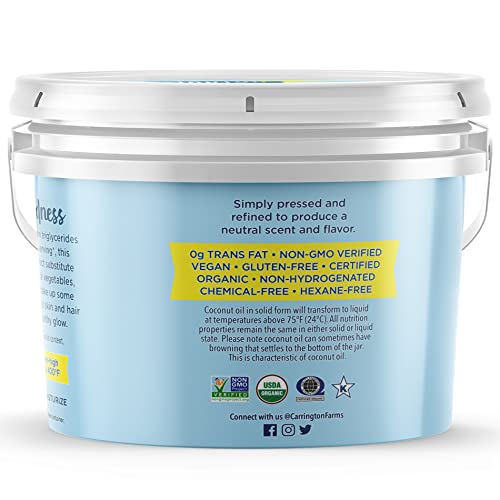 Carrington Farms Organic Refined Coconut Oil, Gluten Free, Non-G