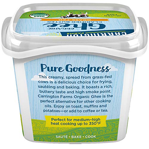 Certified Organic Grass Fed Ghee, 12Oz, Compare Our Cost Per Ounce
