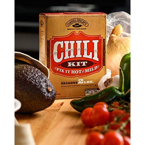 Carroll Shelbys Original Texas Chili Mix Kit, 3.65 Oz Pack Of 8