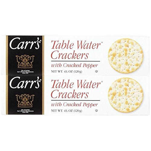 Carrs Table Water Crackers W/ Cracked Pepper-4.25 Oz, 2 Pk