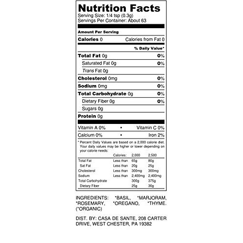 Organic Low Fodmap Certified Paleo Aip Seasoning Tuscan Herb|N