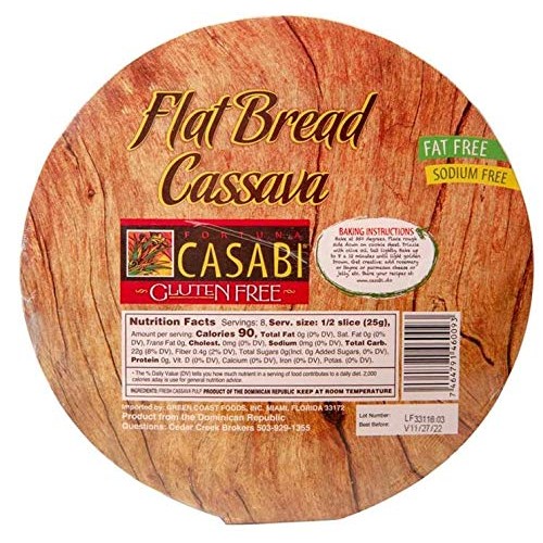 Casabi Artisan Flatbread Round 6-Pack Cassava Breadbake First,