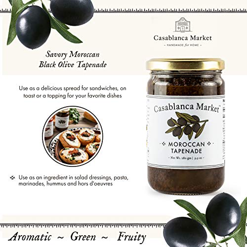 Casablanca Market Black Olive Tapenade Spread All Natural Tapena