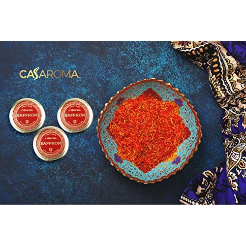 Casaroma All Red Saffron Threads, Pure Spice For Persian Rice, P
