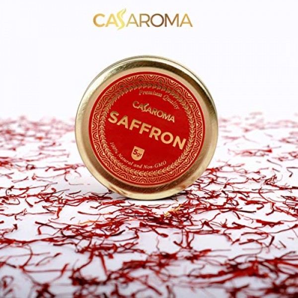 CASAROMA All Red Saffron Threads, Pure Spice for Persian Rice, P...