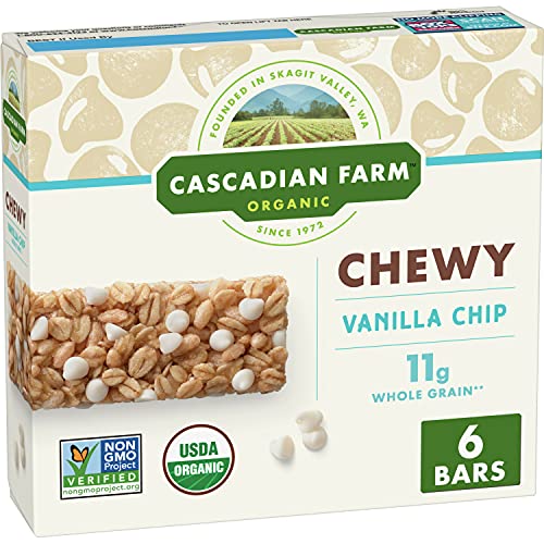 Cascadian Farm Organic Chewy Granola Bar Vanilla Chip 6 - 1.2 Oz