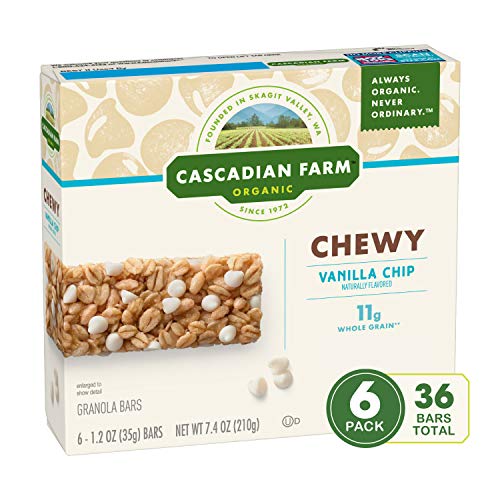 Cascadian Farm Organic Chewy Granola Bars Vanilla Chip, 44.4 Oz