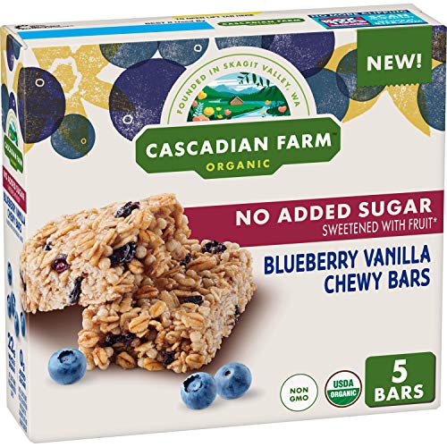 Cascadian Farm Organic Blueberry Vanilla Chewy Granola Bars, 6 o...
