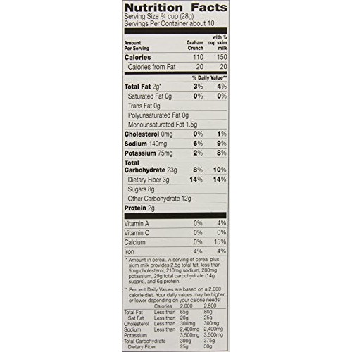 Cascadian Farm Organic Graham Crunch Cereal, 9.6 Ounce Pack Of 10