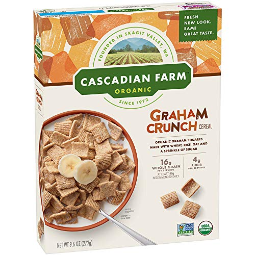 Cascadian Farm Organic Graham Crunch Cereal, 9.6 Ounce Pack Of 10