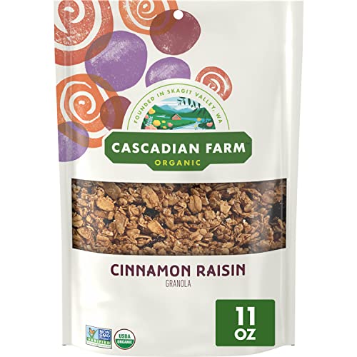 Cascadian Farm Organic Granola, Cinnamon Raisin Cereal, Resealab...