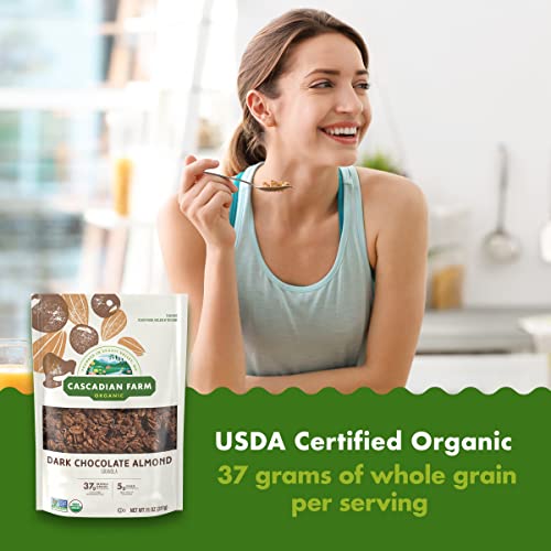 Cascadian Farm Organic Granola, Dark Chocolate Almond Cereal, Re...