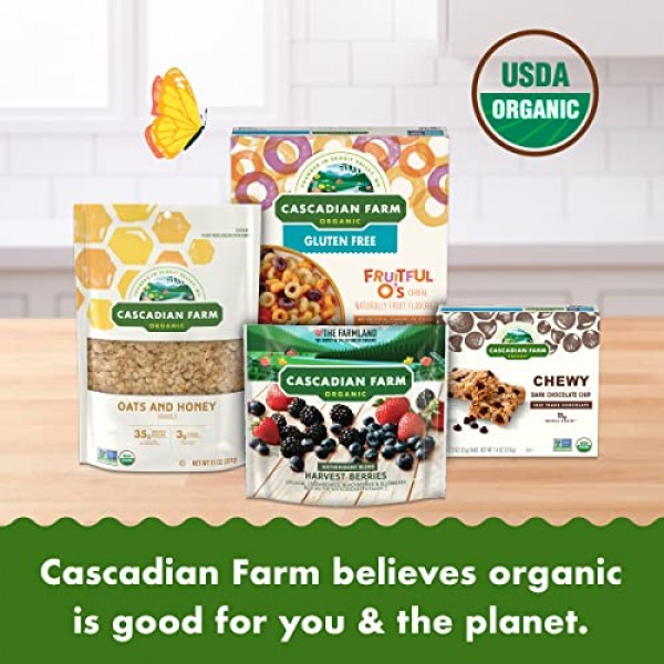 Cascadian Farm Organic Granola Oats and Honey Cereal, 16 oz Pac...