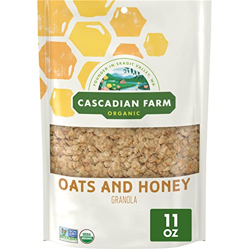 Cascadian Farm Organic Granola, Oats and Honey Cereal, Resealabl...