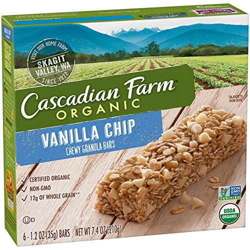 Cascadian Farm Organic Vanilla Chip Chewy Granola Bars 6 Count