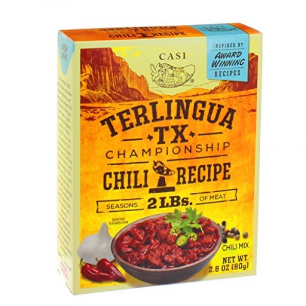 Casi Terlinguq Texas Championship Chili Recipe 2.8 oz Pack of 3
