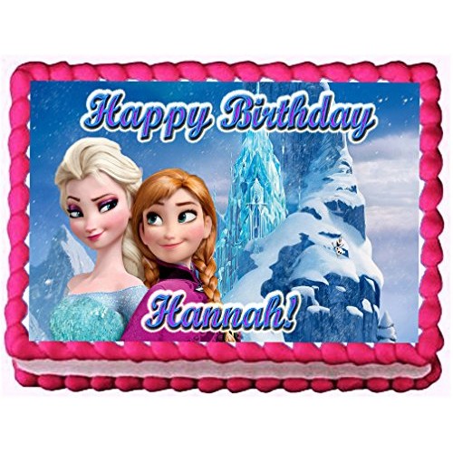Frozen Ice Palace 1/4 Sheet Edible Photo Birthday Party Cake T
