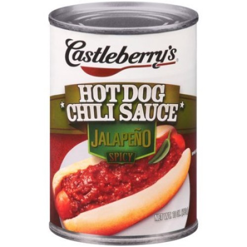 Castleberrys Hot Dog Chili Sauce Jalapeno Spicy 10 Oz Pack of 4