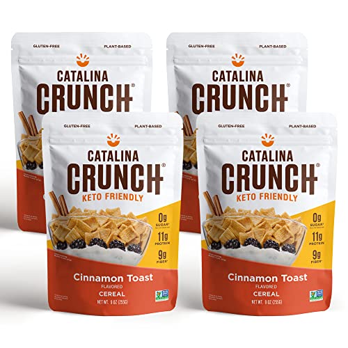 Catalina Crunch Cinnamon Toast Keto Cereal 4 Pack 9oz Bags | L...