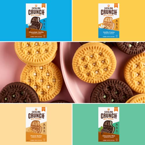 Catalina Crunch Sandwich Cookies Variety Pack 4 Flavors, 6.8 O...
