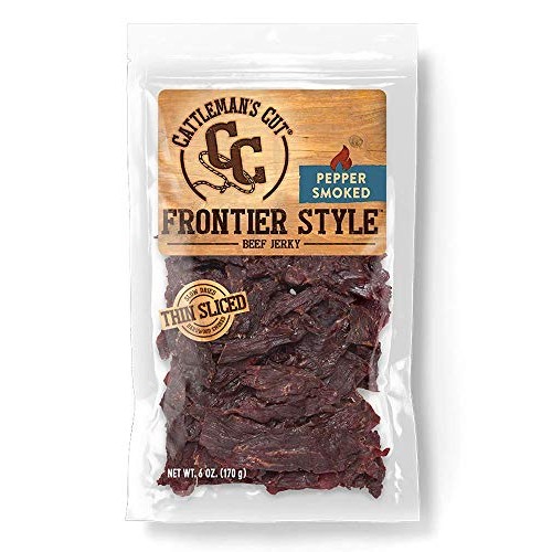 Cattlemans Cut Pepper Smoked Frontier Style Beef Jerky, 6 Ounce