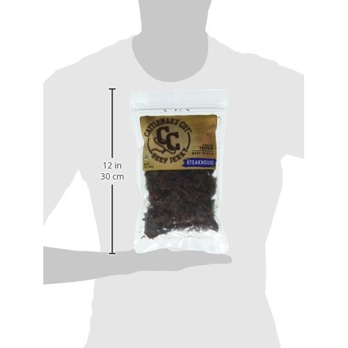 Cattlemans Cut Peppered Steakhouse Beef Jerky, 10 Ounce