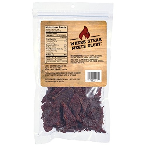 Cattlemans Cut Peppered Steakhouse Beef Jerky, 10 Ounce